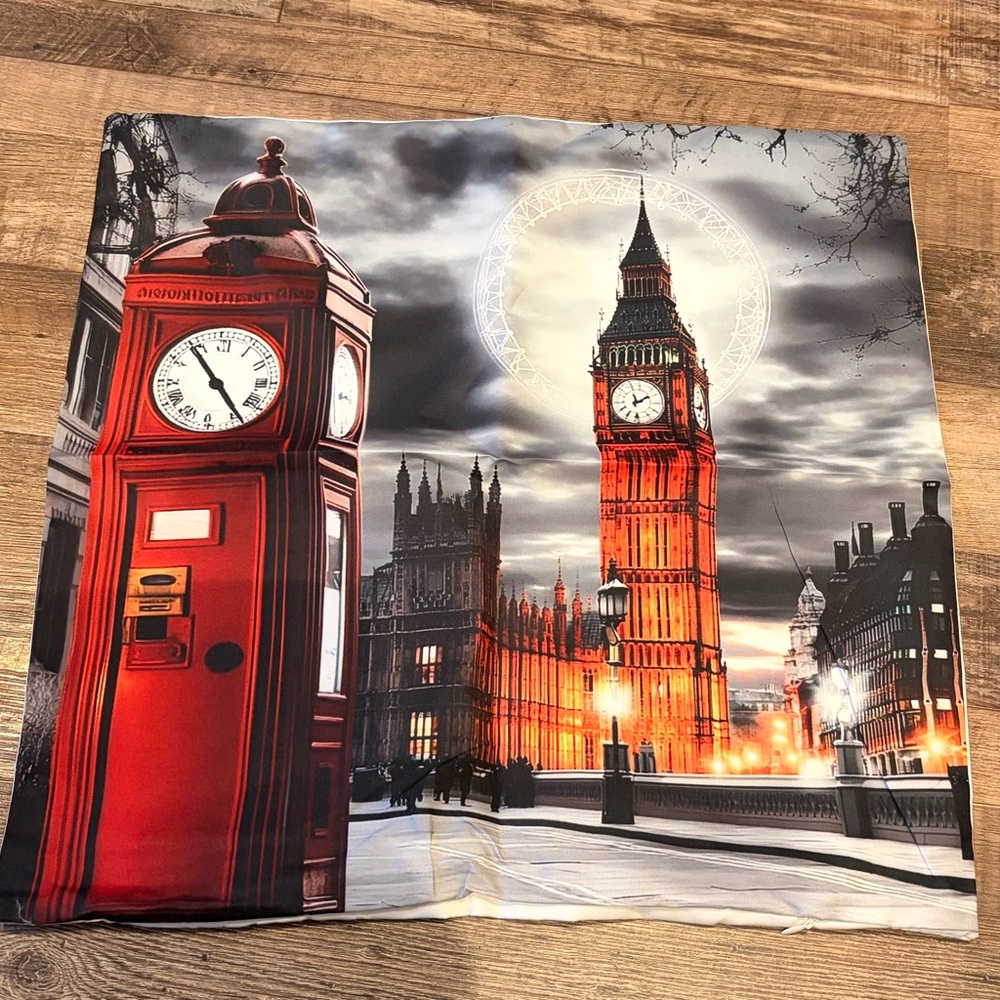 ✈️ B100-M London themed cushion cover